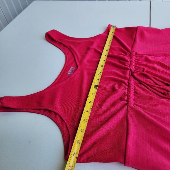 Columbia Dress Easy Does It Sleeveless Drawstring Waist Hot Pink Stretch XL - Picture 13 of 13